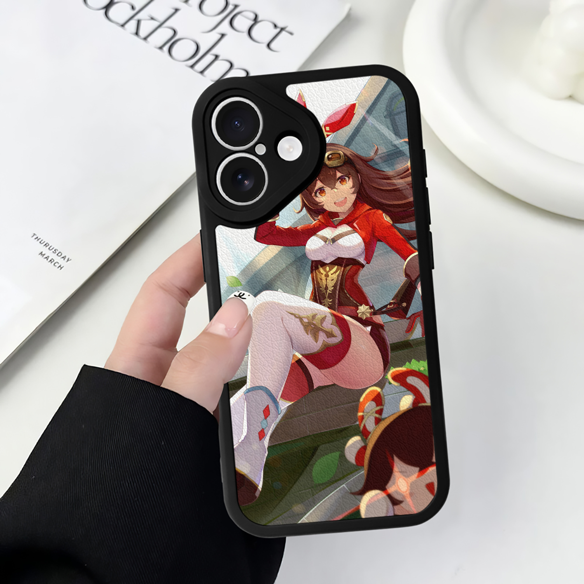 げんし神 genshin 【iPhone 16シリーズ対応】シリコンスマホケース（レザー調） 材質：シリコン